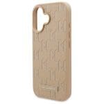 Karl Lagerfeld KLHMP16SPKHPORPE Beige Hardcase Hot Stamp MagSafe Kryt iPhone 16