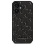 Karl Lagerfeld KLHMP16SPKHPORPK Black Hardcase Hot Stamp MagSafe Kryt iPhone 16