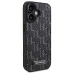 Karl Lagerfeld KLHMP16SPKHPORPK Black Hardcase Hot Stamp MagSafe Kryt iPhone 16