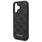 Karl Lagerfeld KLHMP16SPKHPORPK Black Hardcase Hot Stamp MagSafe Kryt iPhone 16