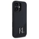 Karl Lagerfeld KLHMP16SSCMKMPCK Black Hardcase Silicone Shadow Metal Initial Kryt iPhone 16