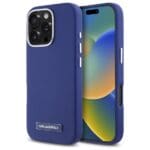 Karl Lagerfeld KLHMP16XPGMSRPB Blue Hardcase FW Metal Plate MagSafe Kryt iPhone 16 Pro Max