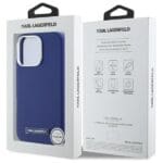 Karl Lagerfeld KLHMP16XPGMSRPB Blue Hardcase FW Metal Plate MagSafe Kryt iPhone 16 Pro Max
