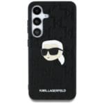 Karl Lagerfeld Leather Monogram Pin Logo Karl Head Black Kryt Samsung Galaxy S25