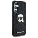 Karl Lagerfeld Leather Monogram Pin Logo Karl Head Black Kryt Samsung Galaxy S25