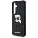 Karl Lagerfeld Leather Monogram Pin Logo Karl Head Black Kryt Samsung Galaxy S25