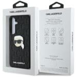 Karl Lagerfeld Leather Monogram Pin Logo Karl Head Black Kryt Samsung Galaxy S25