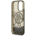 Karl Lagerfeld Liquid Glitter Choupette Logo MagSafe Black Kryt iPhone 17
