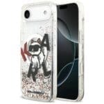Karl Lagerfeld Liquid Glitter Choupette Logo MagSafe Clear Kryt iPhone 17 Air