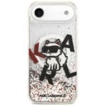 Karl Lagerfeld Liquid Glitter Choupette Logo MagSafe Clear Kryt iPhone 17 Air