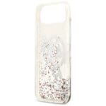 Karl Lagerfeld Liquid Glitter Choupette Logo MagSafe Clear Kryt iPhone 17 Air