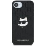 Karl Lagerfeld Monogram Choupette Head Pin Black Kryt iPhone 16e