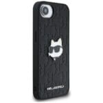 Karl Lagerfeld Monogram Choupette Head Pin Black Kryt iPhone 16e