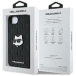Karl Lagerfeld Monogram Choupette Head Pin Black Kryt iPhone 16e