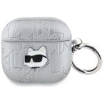 Karl Lagerfeld Monogram Choupette Head Silver Kryt AirPods 4
