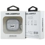Karl Lagerfeld Monogram Choupette Head Silver Kryt AirPods 4