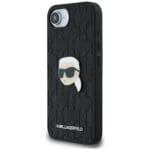 Karl Lagerfeld Monogram Karl Head Pin Black Kryt iPhone 16e