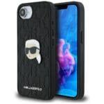 Karl Lagerfeld Monogram Karl Head Pin Black Kryt iPhone 16e