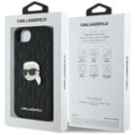 Karl Lagerfeld Monogram Karl Head Pin Black Kryt iPhone 16e