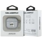 Karl Lagerfeld Monogram Karl Head Silver Kryt AirPods 4