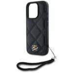 Karl Lagerfeld Quilted Initial Logo & Chain Strap Black Kryt iPhone 16 Pro