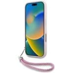Karl Lagerfeld Quilted Initial Logo & Chain Strap Pink Kryt iPhone 16 Pro