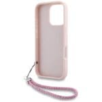 Karl Lagerfeld Quilted Initial Logo & Chain Strap Pink Kryt iPhone 16 Pro