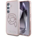 Karl Lagerfeld Rhinestones K. Head Logo Pink Kryt Samsung Galaxy S25