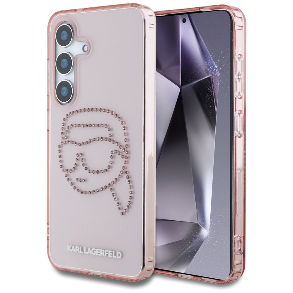 Karl Lagerfeld Rhinestones K. Head Logo Pink Kryt Samsung Galaxy S25