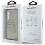 Karl Lagerfeld Rhinestones Karl Head Logo Black Kryt Samsung Galaxy S25