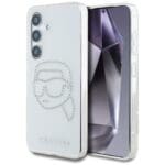 Karl Lagerfeld Rhinestones Karl Head Logo Transparent Kryt Samsung Galaxy S25