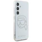 Karl Lagerfeld Rhinestones Karl Head Logo Transparent Kryt Samsung Galaxy S25