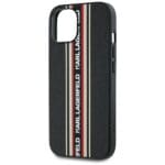 Karl Lagerfeld Saffiano Athleisure Stripes Cord Red Kryt iPhone 15