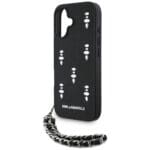 Karl Lagerfeld Saffiano Crystals w/Chain Black Kryt iPhone 16