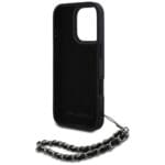 Karl Lagerfeld Saffiano Crystals w/Chain Black Kryt iPhone 16 Pro