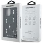 Karl Lagerfeld Saffiano Crystals w/Chain Black Kryt iPhone 16 Pro