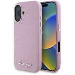 Karl Lagerfeld Saffiano Full Wrapped Elongated Metal Logo MagSafe Pink Kryt iPhone 16