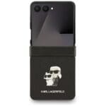 Karl Lagerfeld Saffiano Karl&Choupette Pin Black Kryt Samsung Galaxy Z Flip 7