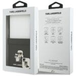 Karl Lagerfeld Saffiano Karl&Choupette Pin Black Kryt Samsung Galaxy Z Flip 7