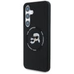 Karl Lagerfeld Silicone Double Heads And Circle MagSafe Black Kryt Samsung Galaxy S25