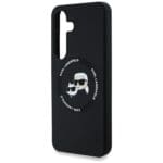 Karl Lagerfeld Silicone Double Heads And Circle MagSafe Black Kryt Samsung Galaxy S25