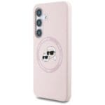 Karl Lagerfeld Silicone Double Heads And Circle MagSafe Pink Kryt Samsung Galaxy S25