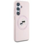 Karl Lagerfeld Silicone Double Heads And Circle MagSafe Pink Kryt Samsung Galaxy S25