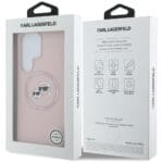 Karl Lagerfeld Silicone Double Heads And Circle MagSafe Pink Kryt Samsung Galaxy S25 Ultra