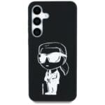 Karl Lagerfeld Silicone Graffiti Ikonik Printed Logo MagSafe Black Kryt Samsung Galaxy S25