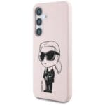 Karl Lagerfeld Silicone Graffiti Ikonik Printed Logo MagSafe Pink Kryt Samsung Galaxy S25