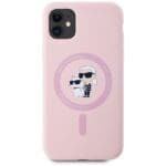Karl Lagerfeld Silicone Karl&Choupette MagSafe Pink Kryt iPhone 11
