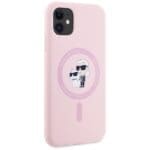 Karl Lagerfeld Silicone Karl&Choupette MagSafe Pink Kryt iPhone 11