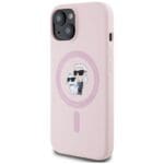 Karl Lagerfeld Silicone Karl&Choupette MagSafe Pink Kryt iPhone 15 Plus