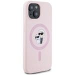 Karl Lagerfeld Silicone Karl&Choupette MagSafe Pink Kryt iPhone 15 Plus